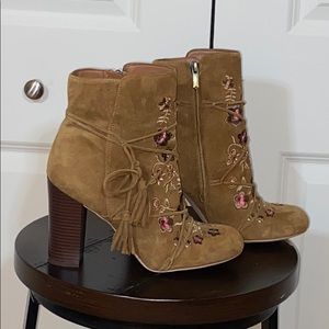 Sam Edelman Tan, Floral Bootie
